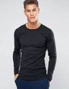 Lindbergh Long Sleeve Top In Black - Black