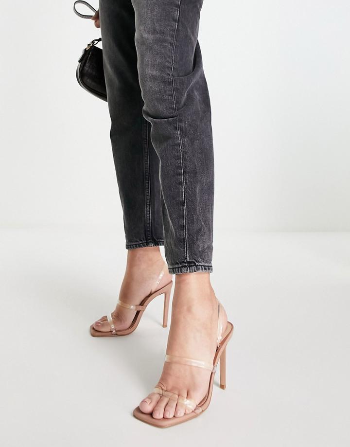 Steve Madden Gracey Strappy Heeled Sandals In Clear