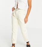 Asos Design Petite High Rise 'slouchy' Mom Jean In Lemon-yellow