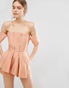 C/meo Collective Need Romper With Pleats - Pink