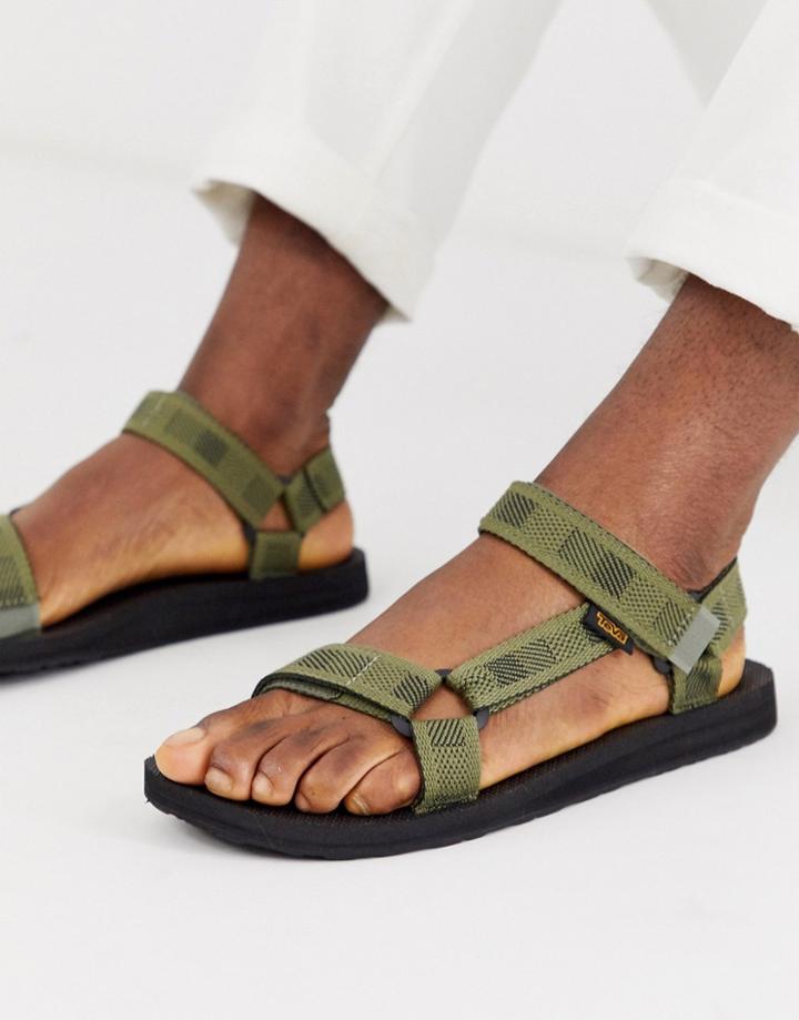 Teva Original Universal Tech Sandals In Khaki-green