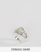 Rock N Rose October Opal Birthstone Ring - Silver