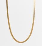 Asos Design Curve 14k Gold Plated Necklace In Snake Chain