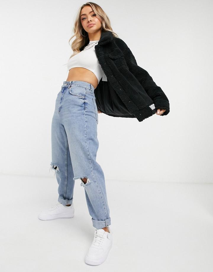 Ugg Frankie Shearling Trucker Jacket In Black