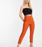 Vesper Petite Fitted Pants In Rust - Part Of A Set-orange