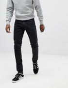 Nudie Jeans Co Tight Terry Super Skinny Jeans Black Dirt - Black