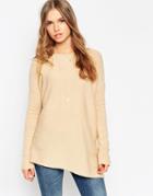 Asos Sweater With Asymmetric Hem - Camel