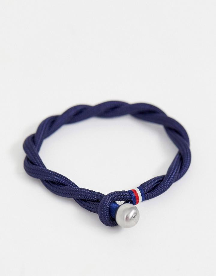 Tommy Hilfiger Woven Bracelet In Navy