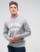 Jack & Jones Originals Sweatshirt With Embroided Brand Logo - Gray