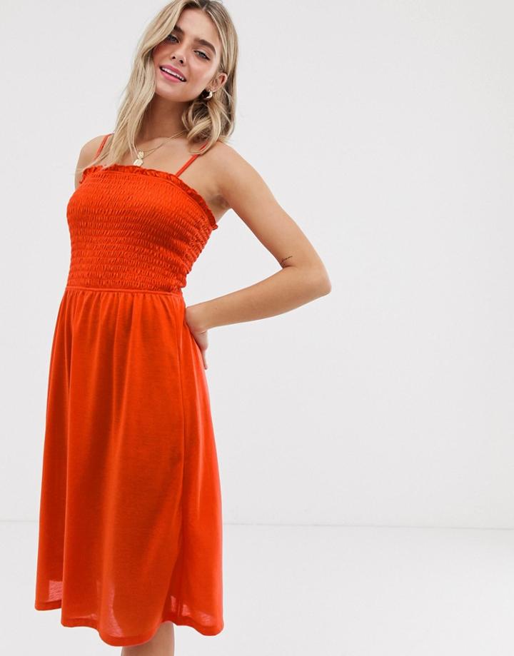 Jdy Smock Cami Dress-orange