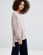 Vero Moda Altha Boxy Long Sleeved Top - Pink