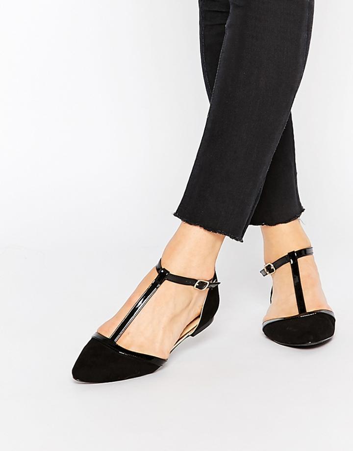 Oasis T Bar Point Shoe - Black