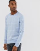 French Connection Striped Crew Neck Sweatshirt-blue