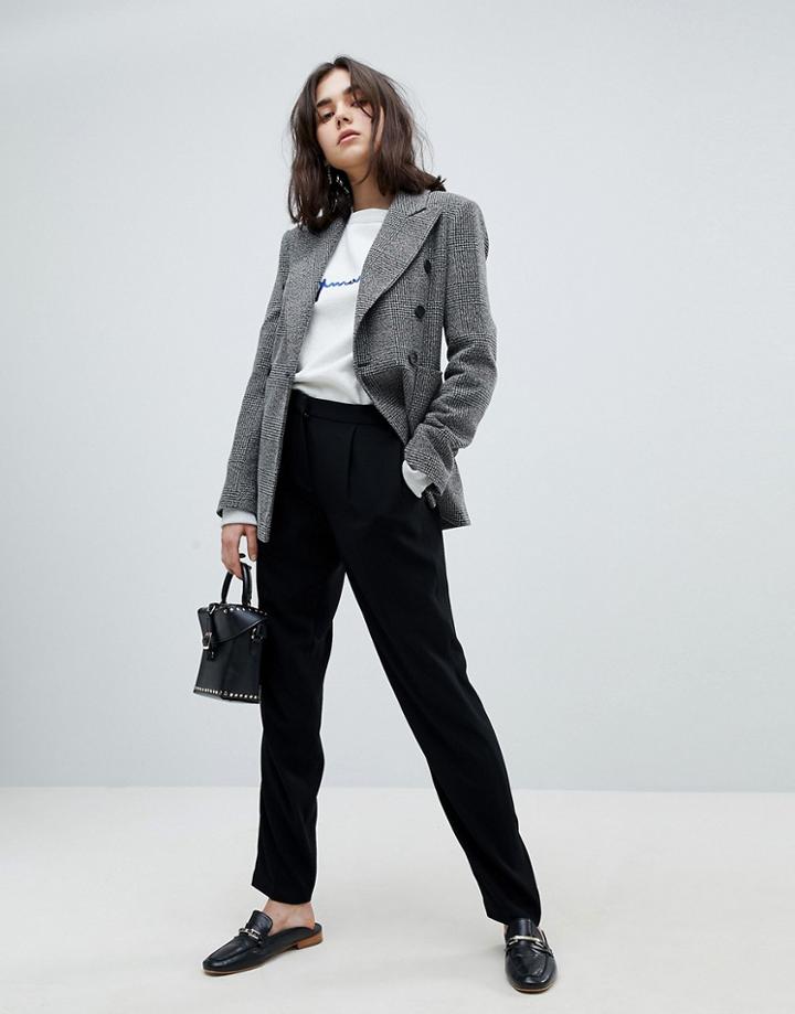 Pieces Ankle Length Pant-black