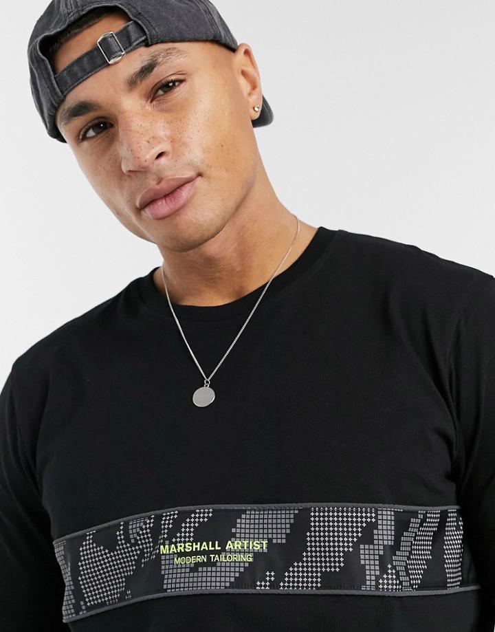 Marshall Artist Data Flow Cut And Sew T-shirt In Black