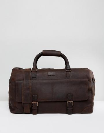 British Belt Co Large Leather Carryall Brown - Brown