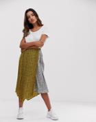 Liquorish Midi Skirt In Animal Print Mix-multi