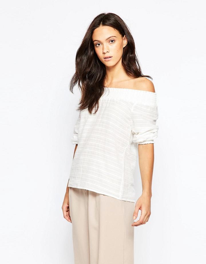 Minimum Menni Off The Shoulder Blouse - White