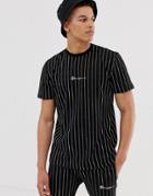 Mennace Two-piece T-shirt In Black Pinstripe