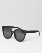 Quay Australia Paradiso Flat Lens Cat Eye Sunglasses In Black - Black