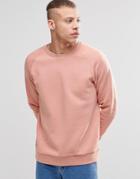 Weekday Paris Slub Sweatshirt - Pink