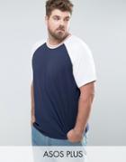 Another Influence Plus Raglan Baseball T-shirt - White