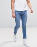 Religion Slim Fit Jeans With Stretch In Washed Blue - Blue
