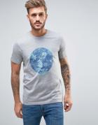 Jack & Jones Originals T-shirt With Floral Circle Print - Gray