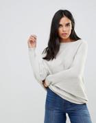 Wal G Sweater With Boat Neck - Gray