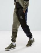 10.deep Joggers With Camo Splicing - Black