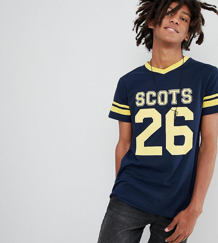 Sacred Hawk Varsity Print T-shirt - Black