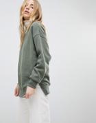 New Look Slouch Sweatshirt - Green