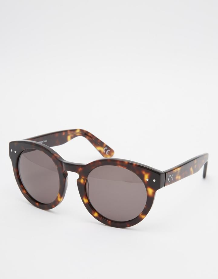 Consortium Round Sunglasses Rin Brown - Brown
