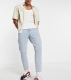 Reclaimed Vintage Inspired '89 Tapered Cropped Jean In Light Stone Wash-blues