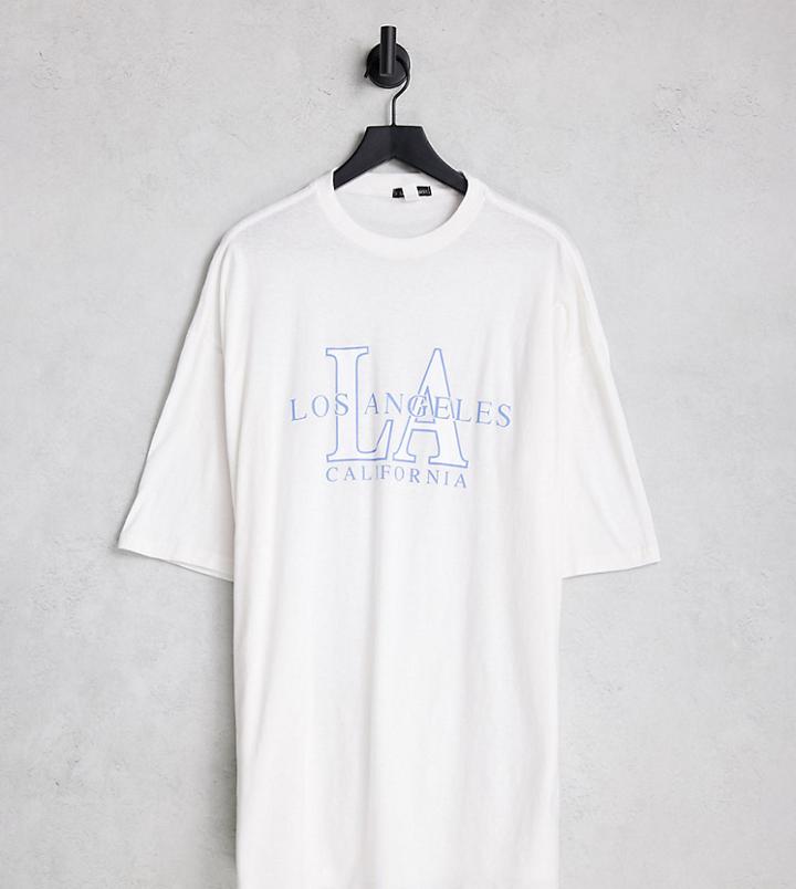 I Saw It First Plus Oversized Motif Tee In White