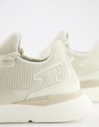 Pull & Bear Runner Sneakers In Cream-white