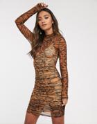 Finders Keepers Bel Air Bodycon Mini Dress In Snake