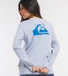 Quiksilver Standard Long Sleeved T-shirt In Blue Exclusive At Asos-blues