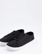 Truffle Collection Canvas Sneakers In Black