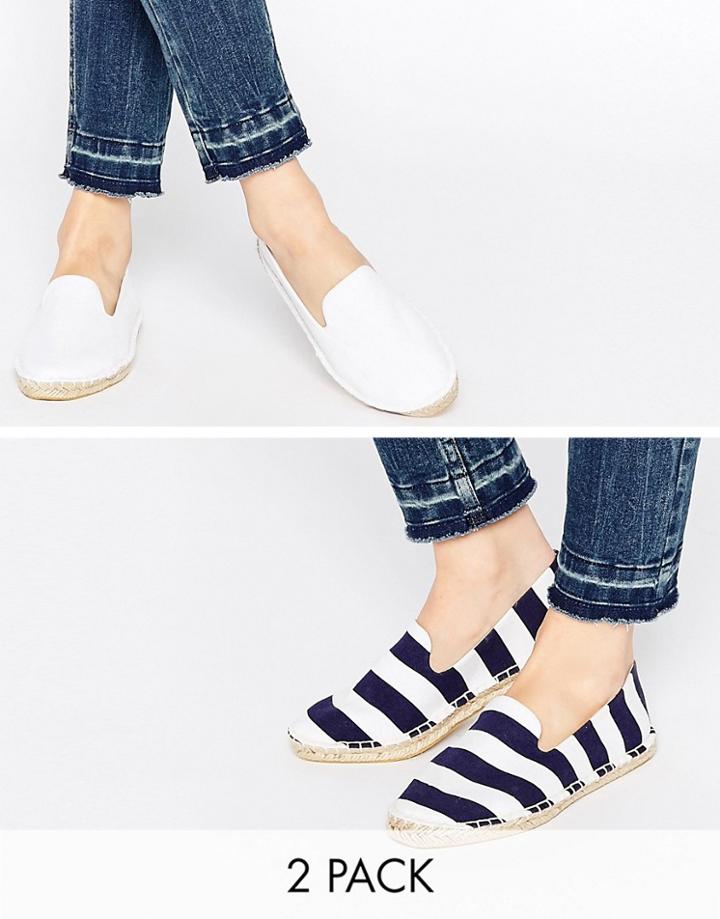 Asos Jeanie Two Pack Espadrilles - Multi