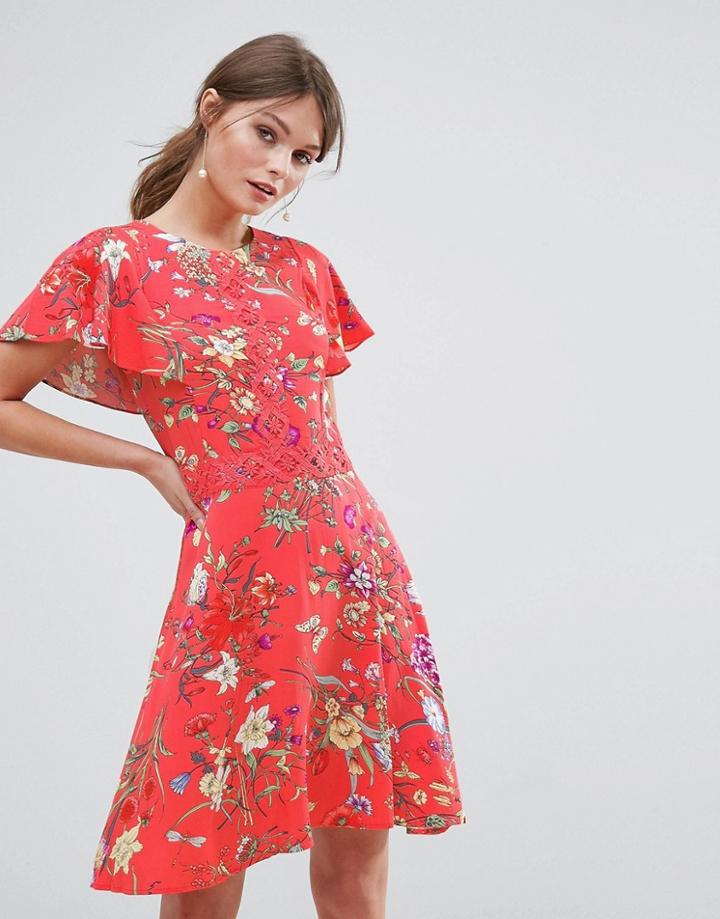 Oasis Spring Botanical Skater Dress - Multi