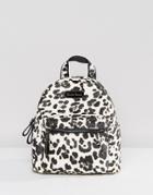 Claudia Canova Leopard Print Mini Backpack - Black