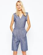 2nd Day Jumpsuit In Chambray - Blue