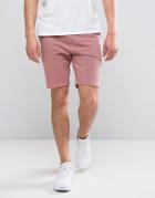 Asos Jersey Skinny Shorts In Pink - Pink