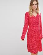 Ichi Ditsy Floral Dress - Red