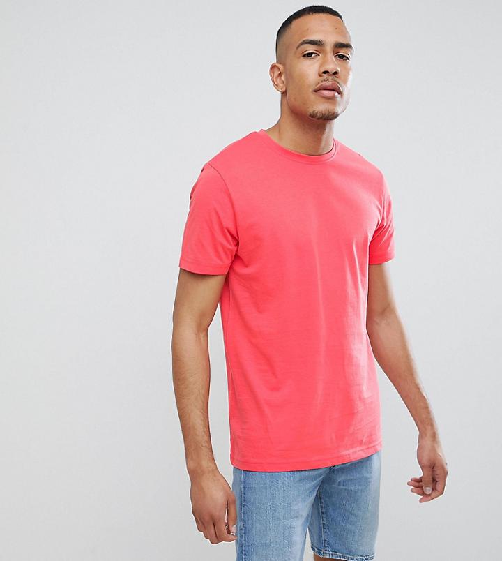 Jacamo Tall Crew Neck T-shirt In Orange - Orange