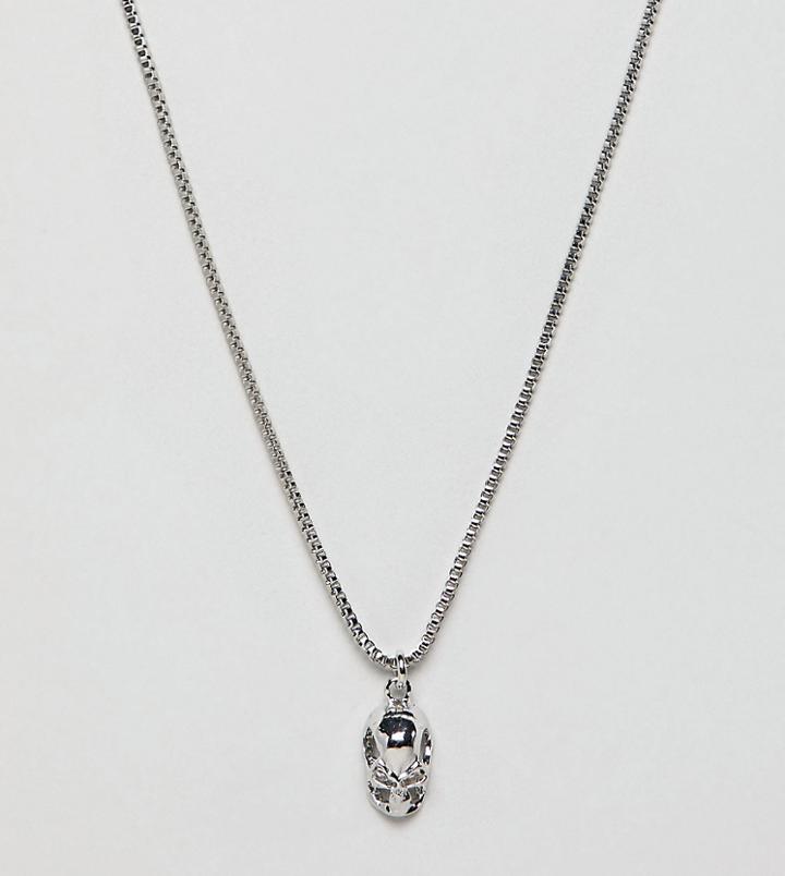 Designb Silver Pendant Necklace In Silver Exclusive To Asos - Silver