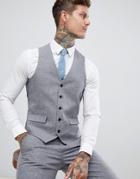 Harry Brown Slim Fit Gray Fleck Vest - Gray