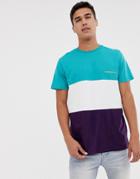 New Look T-shirt With Homme Embroidery In Purple Color Block - Purple