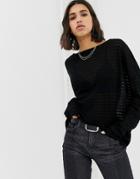 Allsaints Rita Zandy Long Sleeve T-shirt - Black